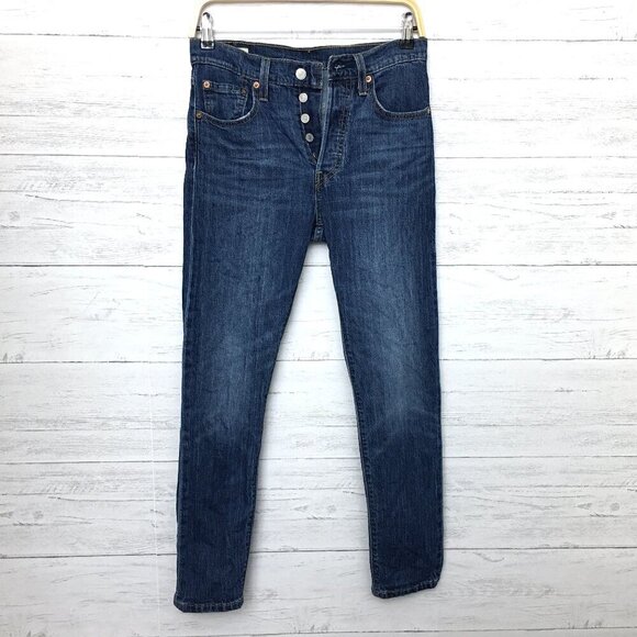 Levi's 501s Women's Jeans Skinny Leg Button Fly Levi's Premium Original Fit 25 - Picture 2 of 11